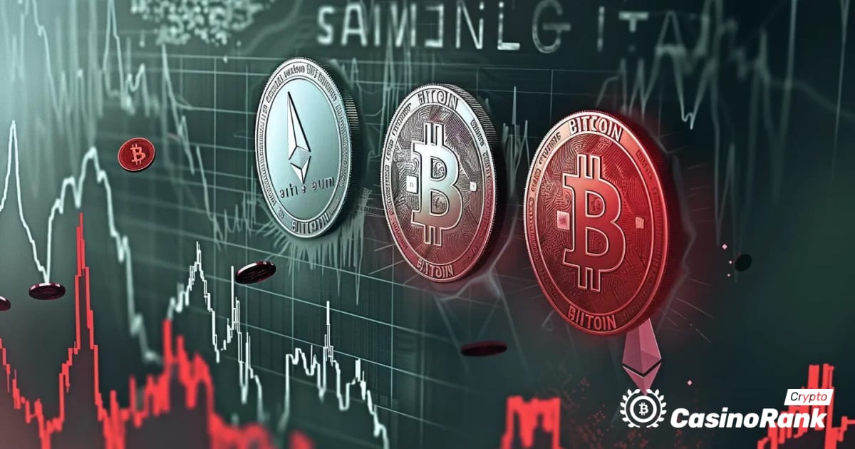 Spadek rynku kryptowalut: spadek cen Bitcoinów, Ethereum i XRP